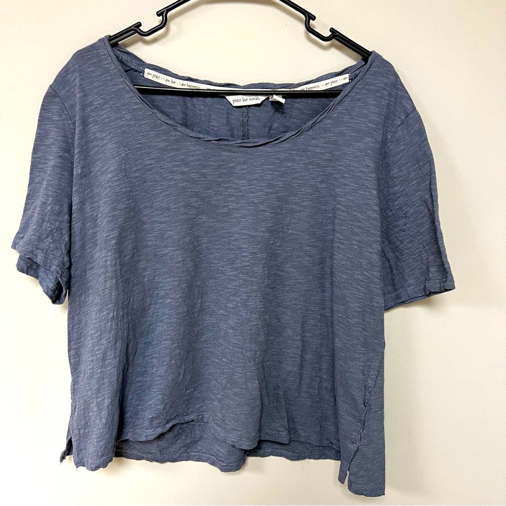 Peace Love World Twist Neck Top size L